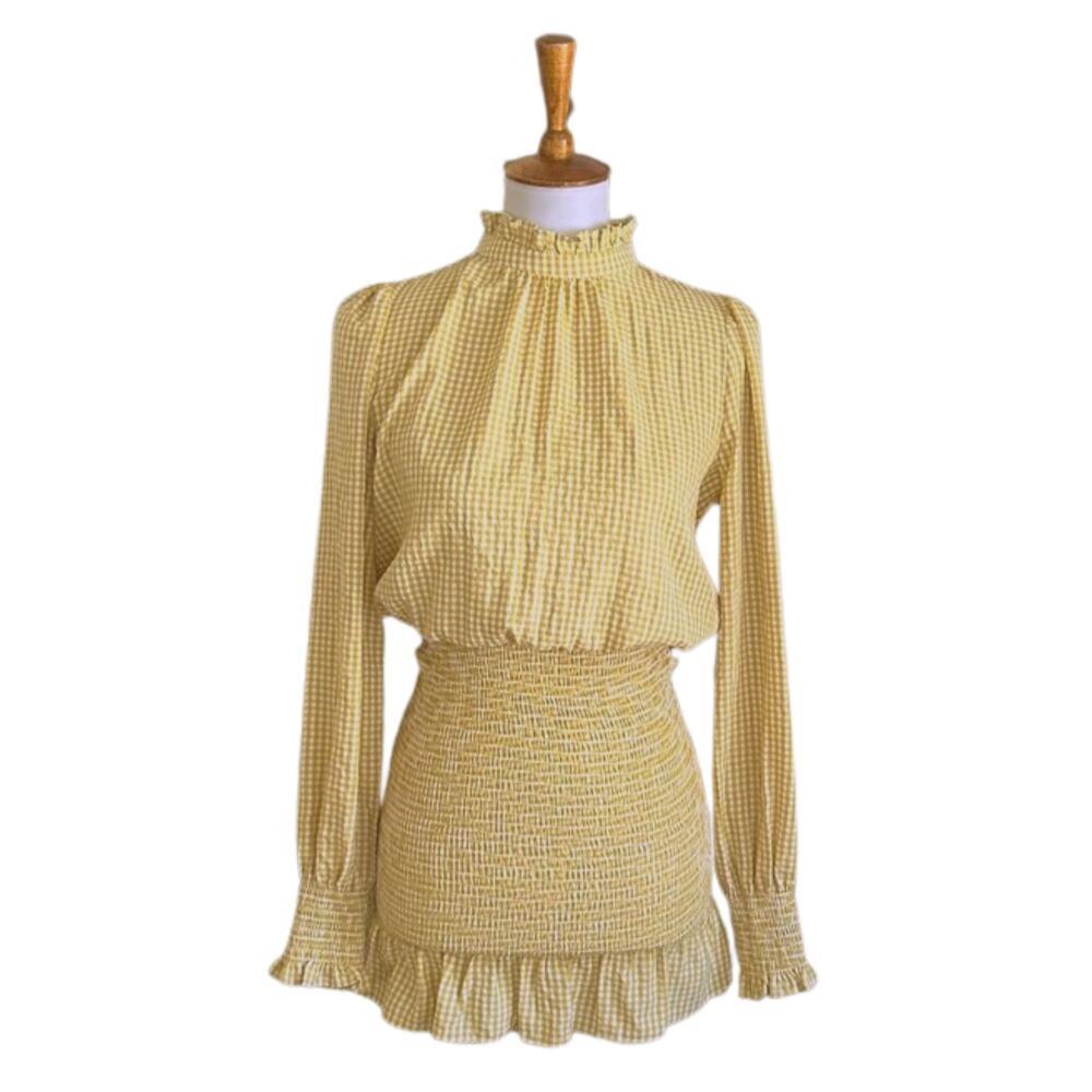 Gingham Yellow and White Dress/Top NWT Small
